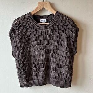 Evereve Brown Knit Sleeveless Sweater